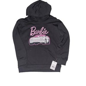BARBIE SWEATSHIRT.  NWT.  JUNIOR GIRL’S LARGE.  Smoke free, pet friendly home.